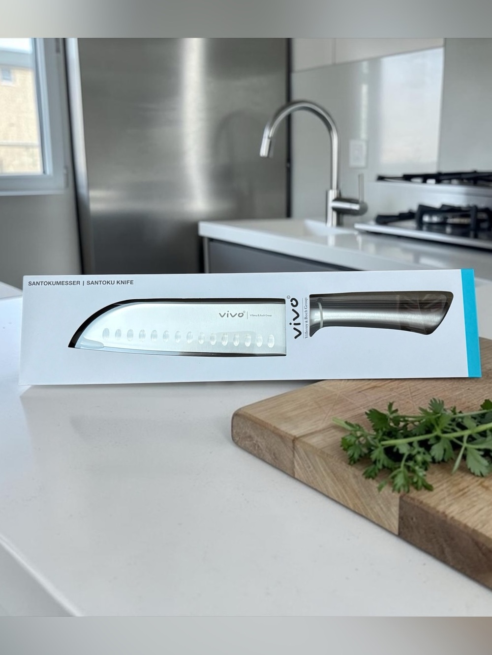 Vivo Villeroy & Boch Santoku Knife KN0243 7” Stainless Steel Kitchen Chef Knife
